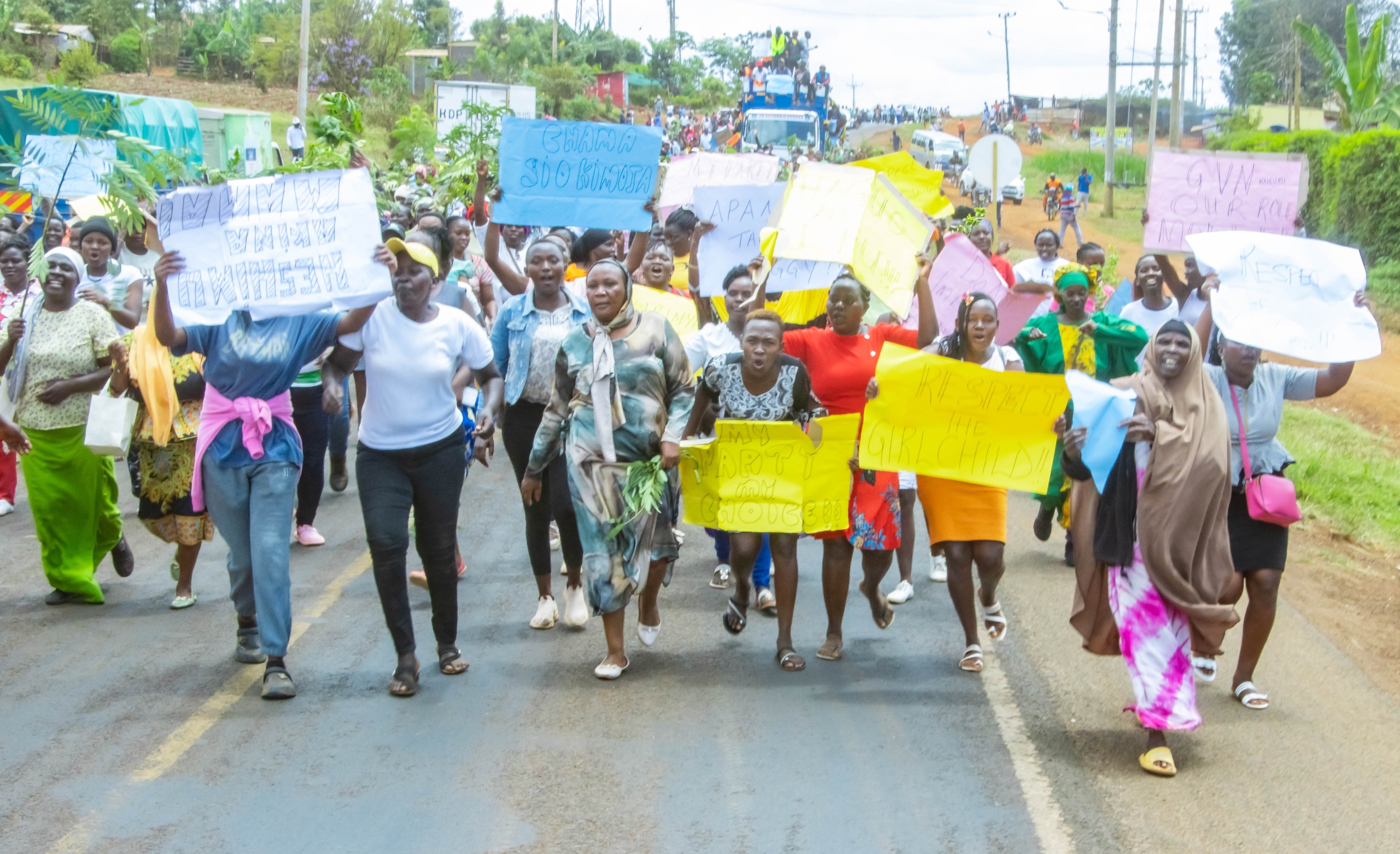Kirinyaga residents protest after Gachagua attacks Governor Waiguru