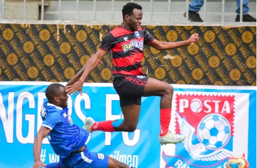 AFC Leopards forward Collins Sichenje in a tussle with Posta Rangers' Benard Odhiambo during their Sportpesa Premier League match at Dandora Stadium on Friday/AFC LEOPARDS