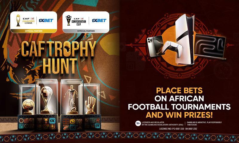 CAF Trophy Hunt: Win Apple MacBook Pro, PlayStation 5 Pro, Xiaomi POCO X6 Pro and other prizes in 1xBet promo