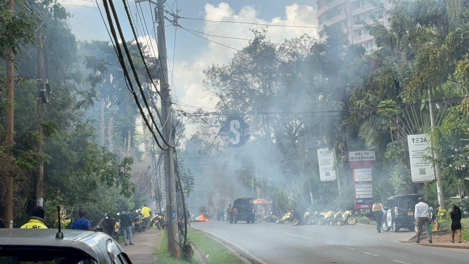 Teargas as police disperse protesting riders