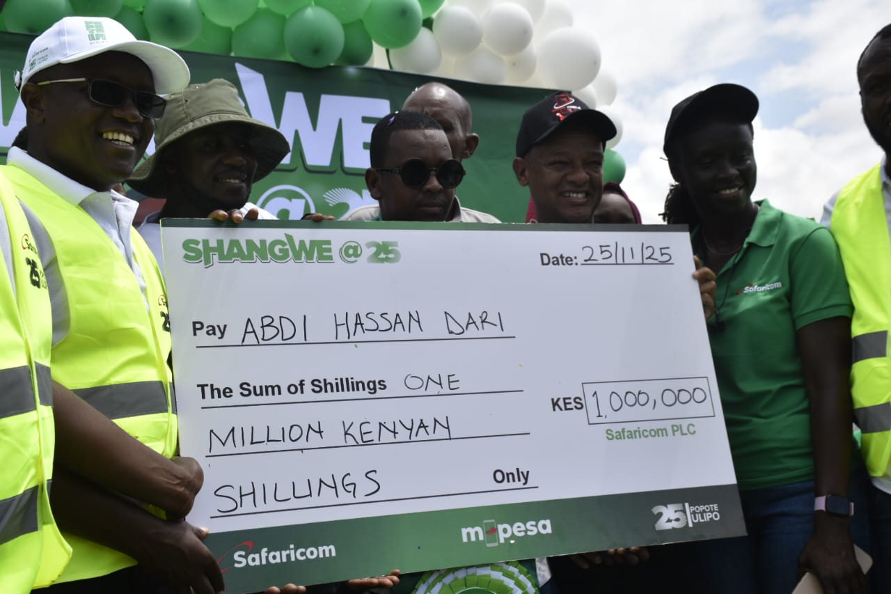 Safaricom unveils first Garissa Shangwe@25 Sh1 million winner