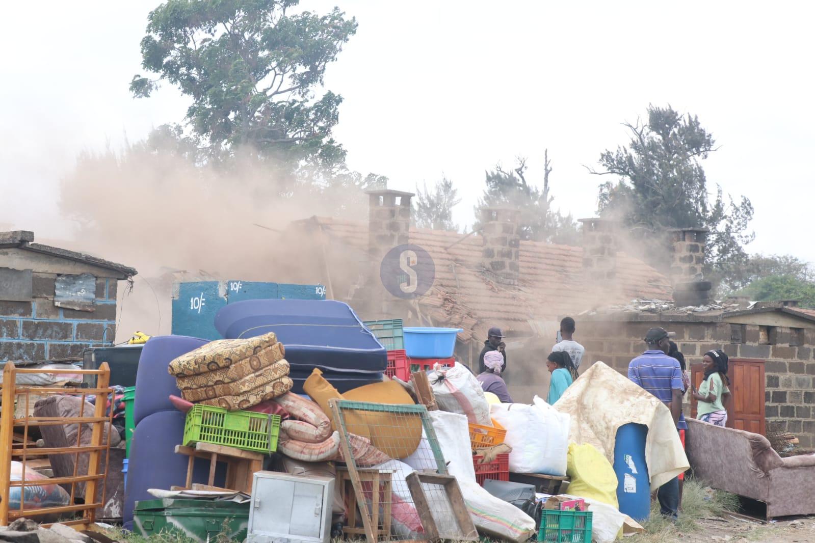 Makongeni residents salvage property as bulldozers roar