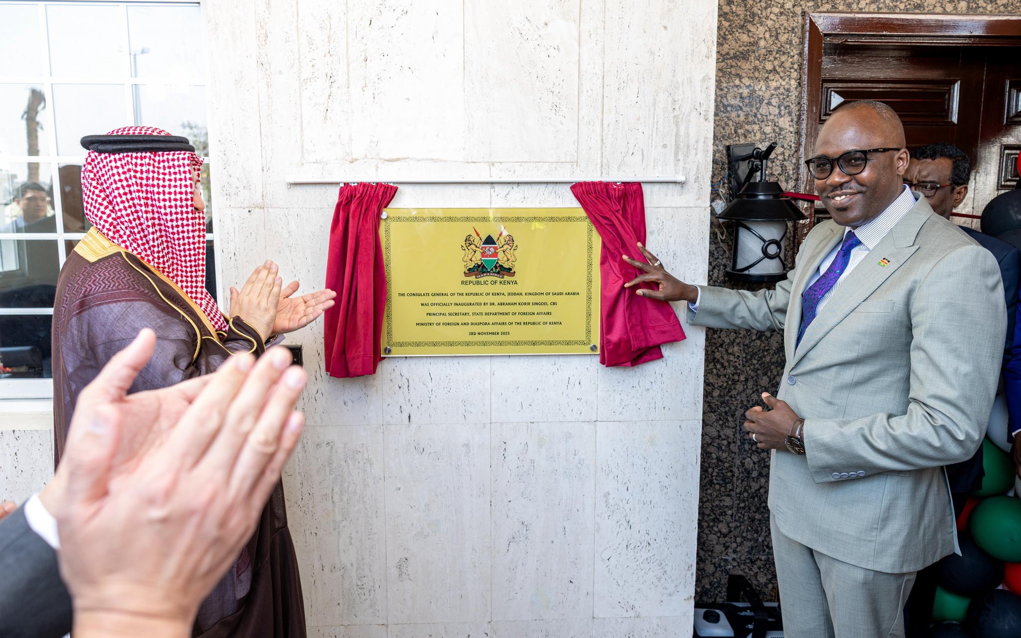 Sing'Oei presides over inauguration of Kenyan Consulate in Jeddah
