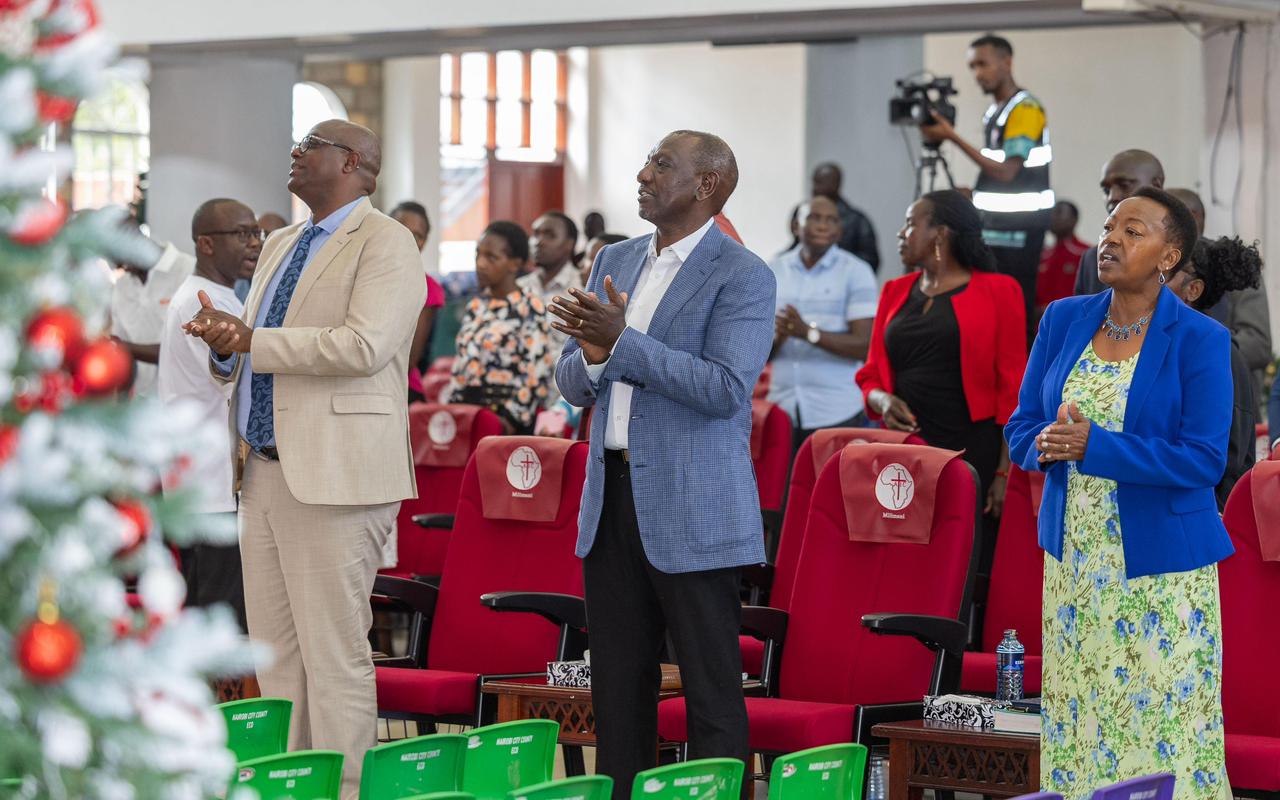 [PHOTOS] Ruto, First Lady attend Sunday service at AIC Milimani