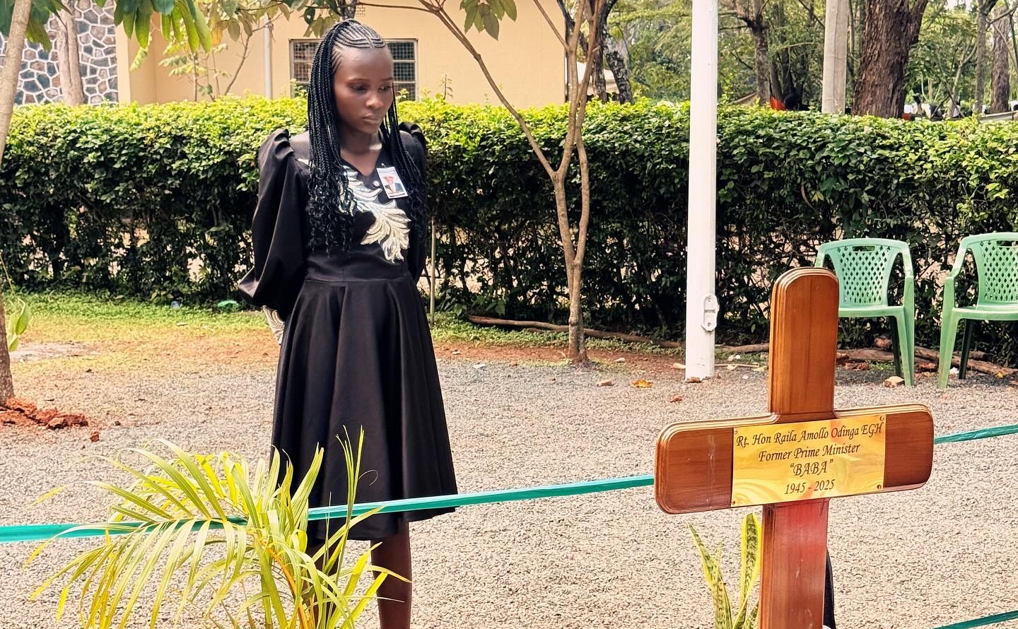 Dem wa FB Joins Thousands Visiting Raila Odinga's Gravesite