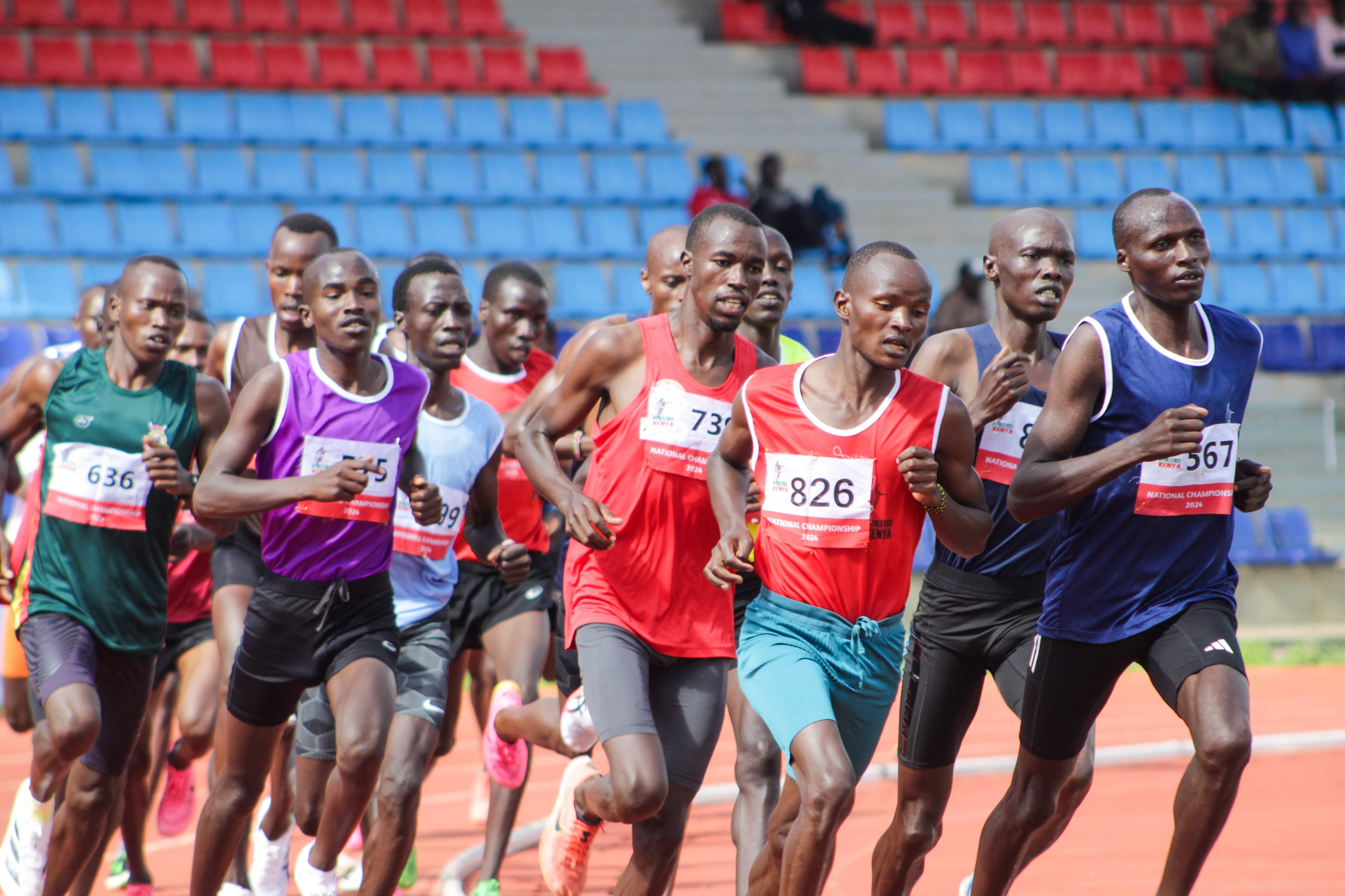 Athletes during a previous AK track and field meeting