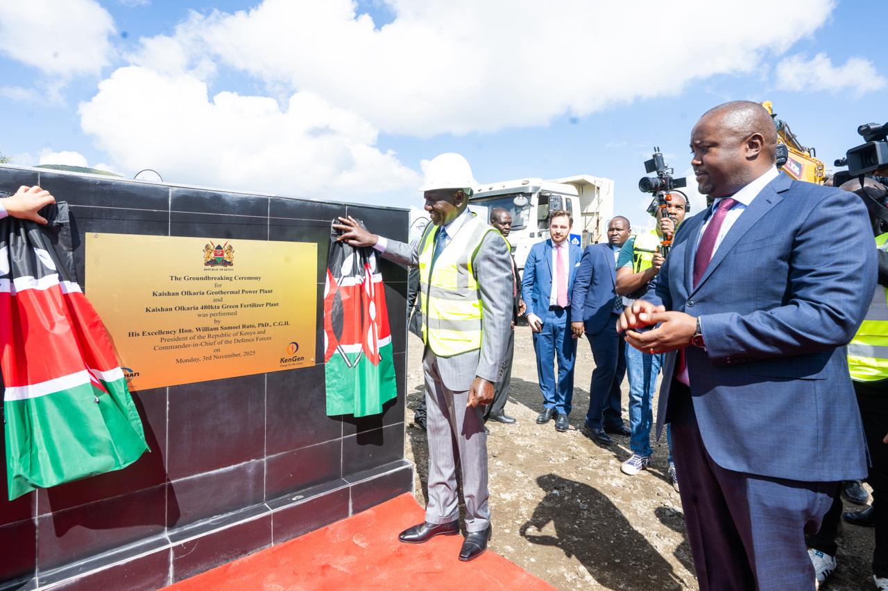 Ruto launches KenGen–Kaishan green fertiliser plant