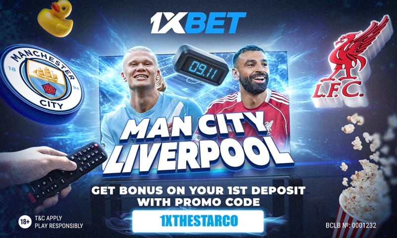 Manchester City vs Liverpool: be at the center of epic football clash with 1xBet!