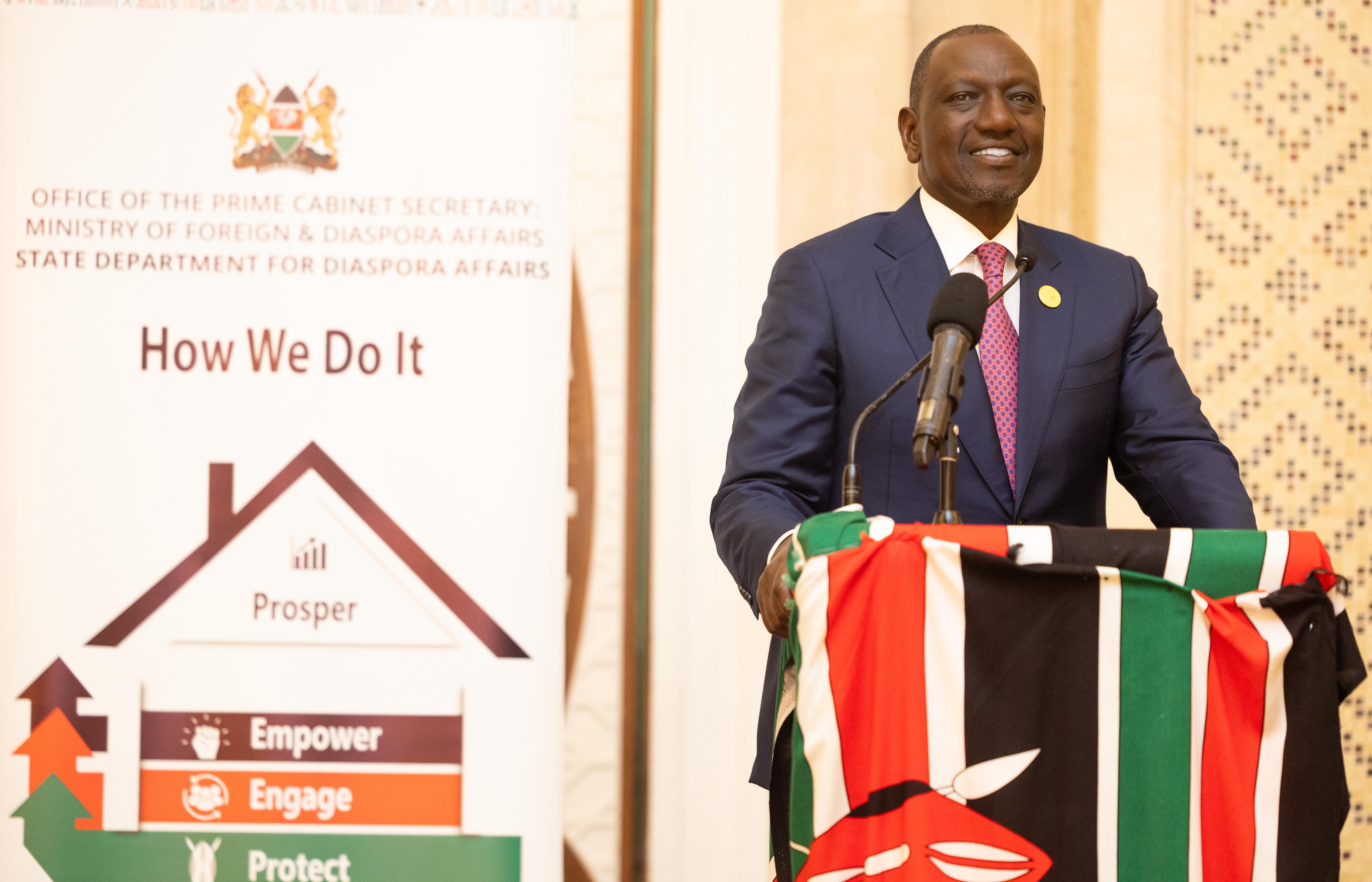 Ruto to diaspora: Help me make Kenya first world