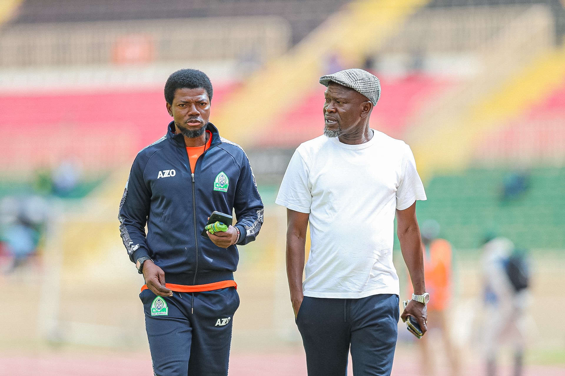 KO'gallo head coach Charles Akkanor  (R) and his assistant Kobi Bismarck
