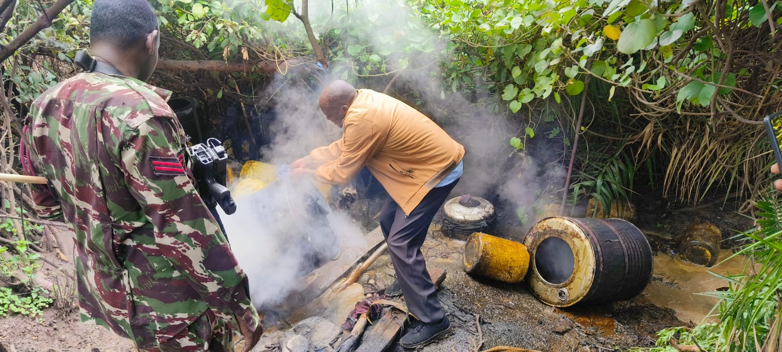 NACADA Strikes Hard: 50,000 Litres of Illicit Brew Destroyed in Kericho Crackdown