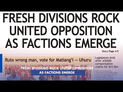 Fresh divisions rock united opposition as factions emerge