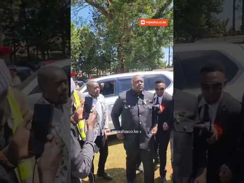 Pastor KANYARI Arrives at Ndumberi Stadium for Betty Bayo Funeral Service