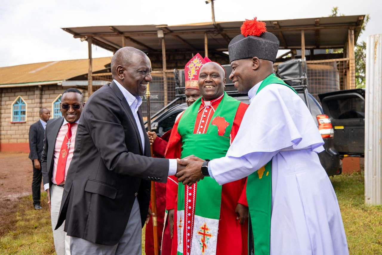 [PHOTOS] Ruto attends church service at AIPCA Gatundu North