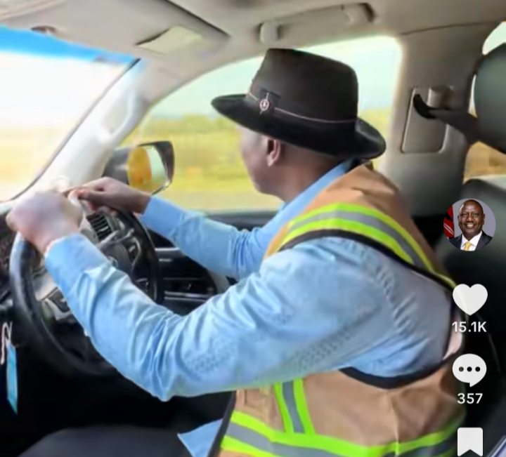 Ruto drives self, vows to end Rironi traffic
