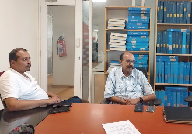 Swan Carriers Limited managing director Kiran Shah (R) with his son Nishal Shah/ MARTIN MWITA