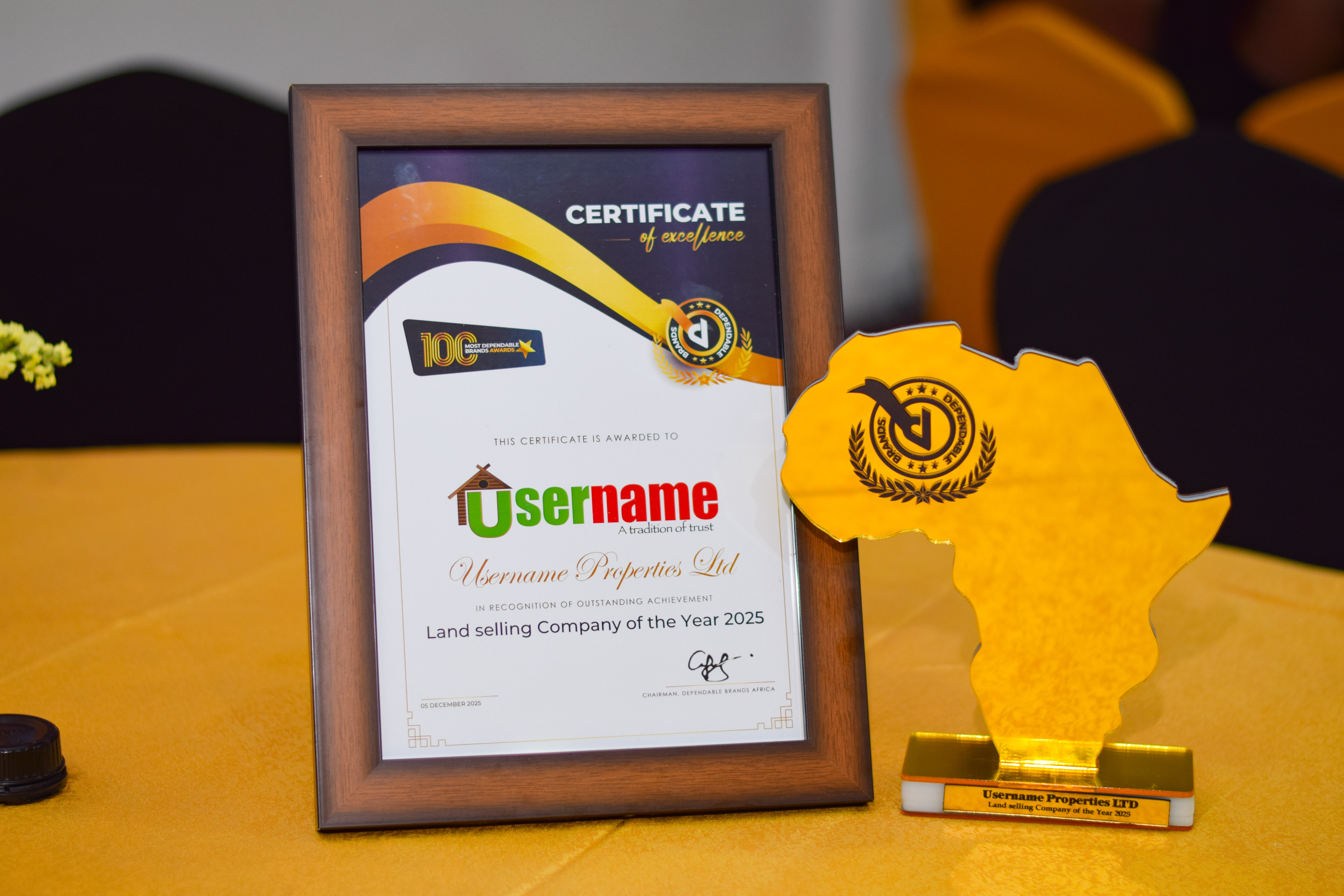 Username properties, CEO feted at Dependable Brands Awards 2025