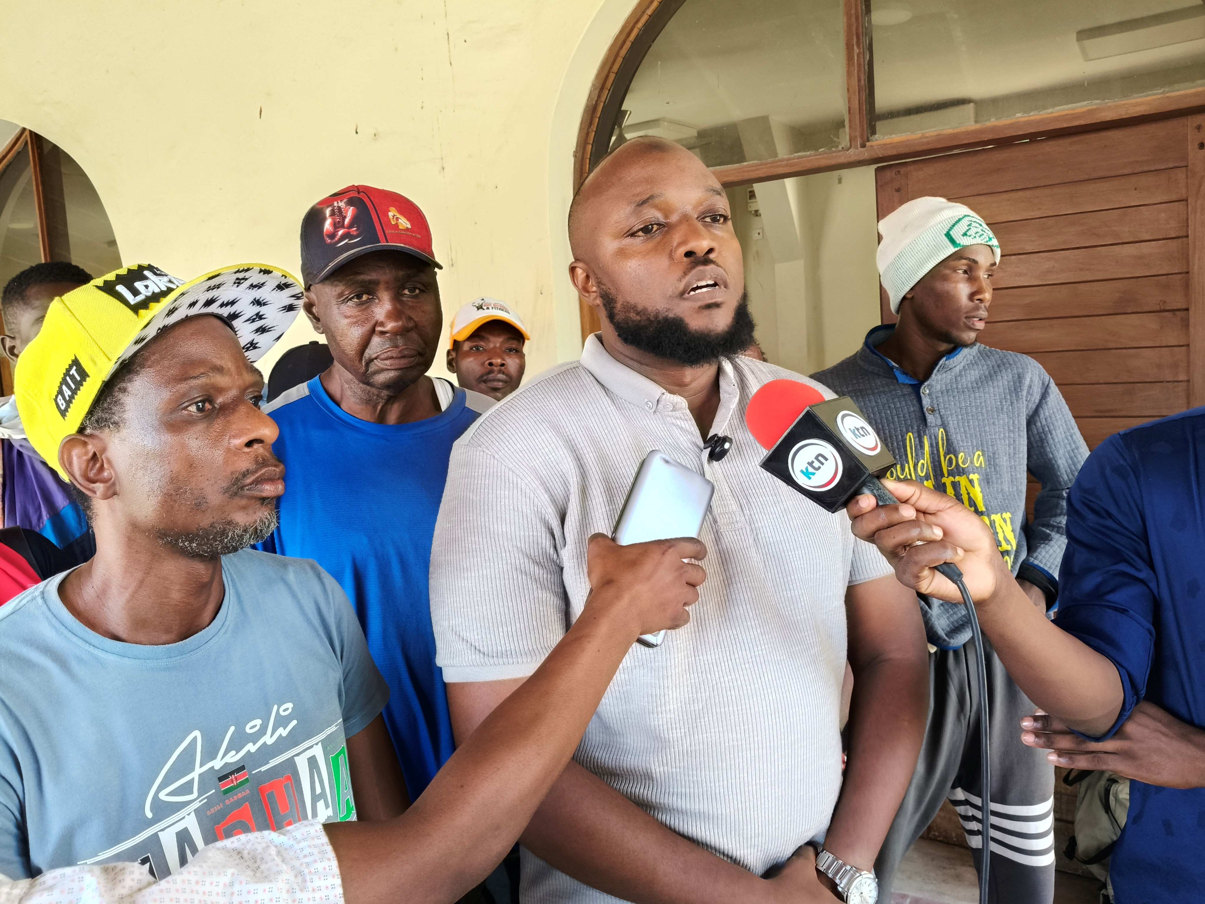 Mzee Mwinyi, a boxing enthusiast and co-organizer of the Pwani Boxing Festival at Mama Ngina Waterfront Park on Wednesday.