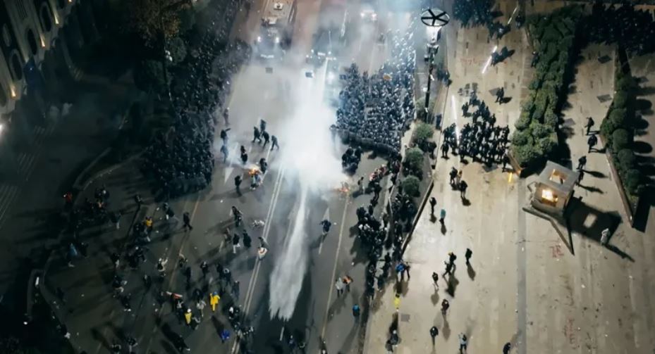 WW1 toxic compound sprayed on Georgian protesters