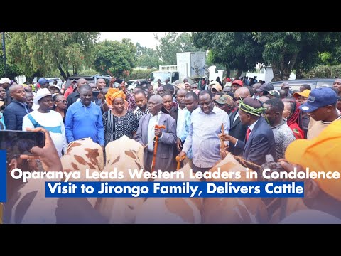 Oparanya Leads Western Leaders in Condolence Visit to Jirongo Family, Delivers Cattle
