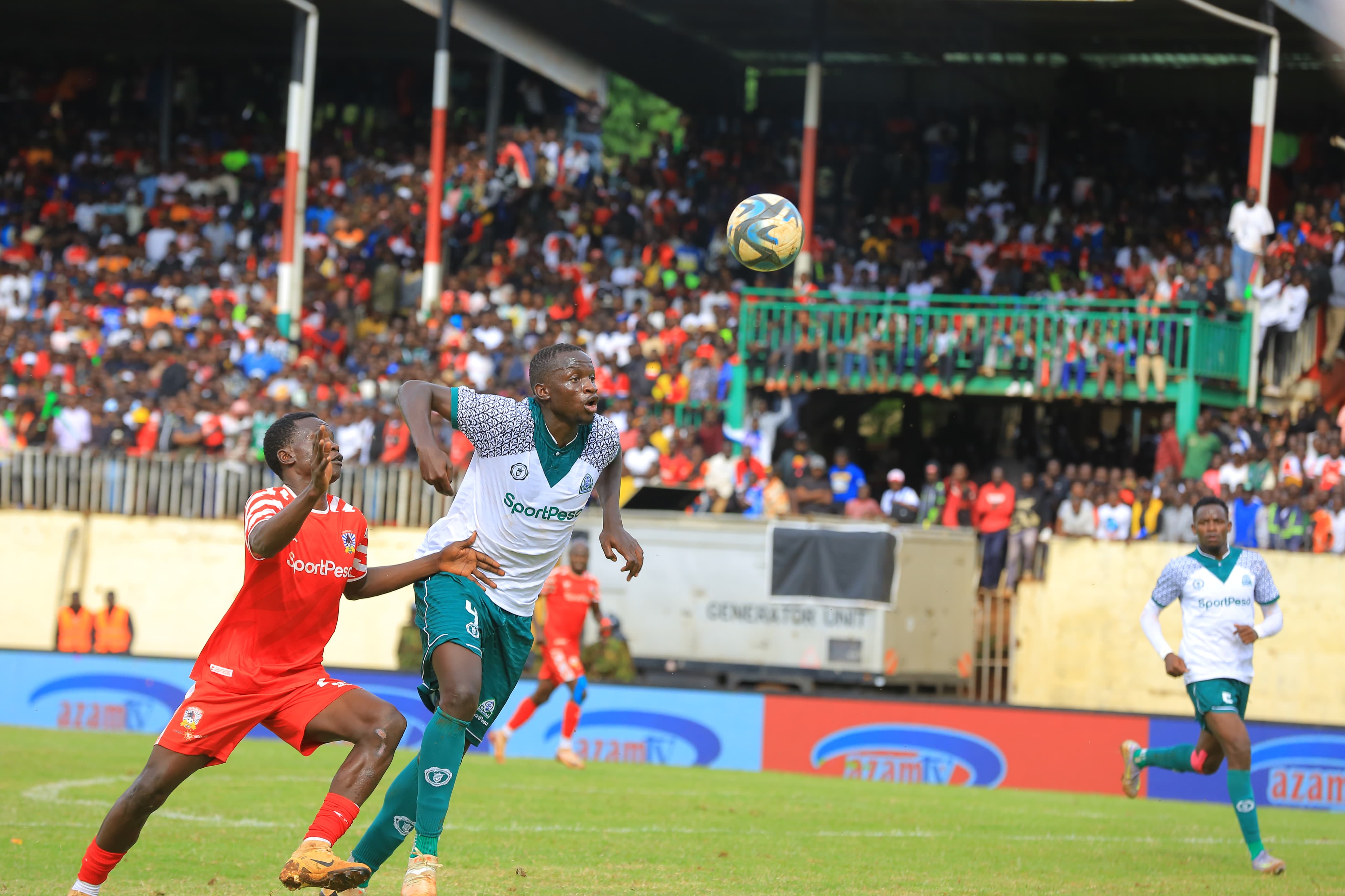 Shabana FC and Gor Mahia FC players during a past FKF Premier League fixture at the Gusii Stadium, Kisii county.