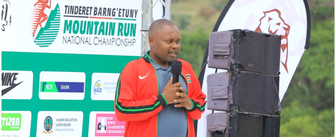 The chairman of the Maragoli Hills Forest Marathon organising committee, Victor Enzoveri/ANGWENYI GICHANA