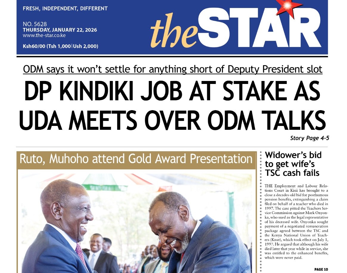 Briefs: DP job at stake as UDA meets over ODM talks