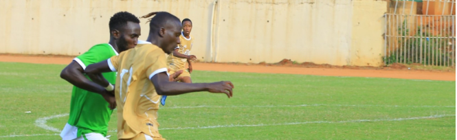 Joshua Amunike of Nairobi City (R) in action against Gucha at Gusii Stadium/ANGWENYI GICHANA