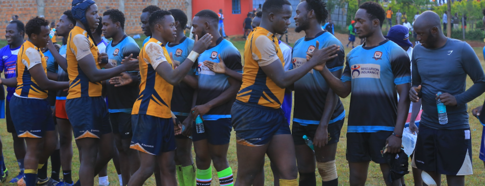 USIU-A Martials and Kisii Rugby players after their game at Cardinal Otunga High School, Mosocho/ANGWENYI GICHANA