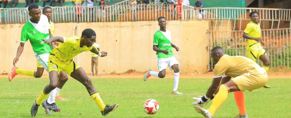 Action between (in green) and Mwatate United during an NSL game at Gusii Stadium/ANGWENYI GICHANA