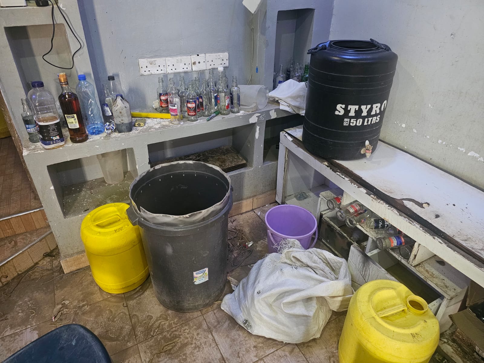 NACADA Uncovers Deadly Counterfeit Alcohol Factory in Kenol Residential Home