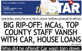 Briefs: MCAs, county staff vanish with car, house loans