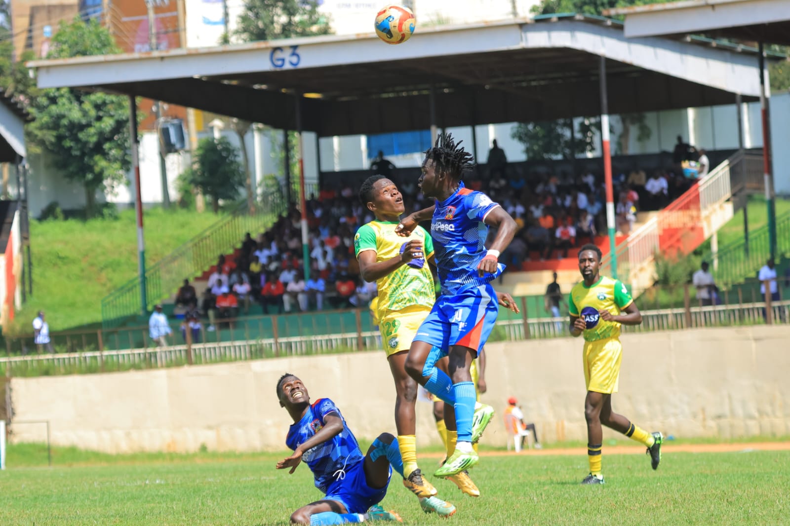 Action between Nairobi United and Shabana FC at Gusii Stadium on Sunday. Naibois won 3-1