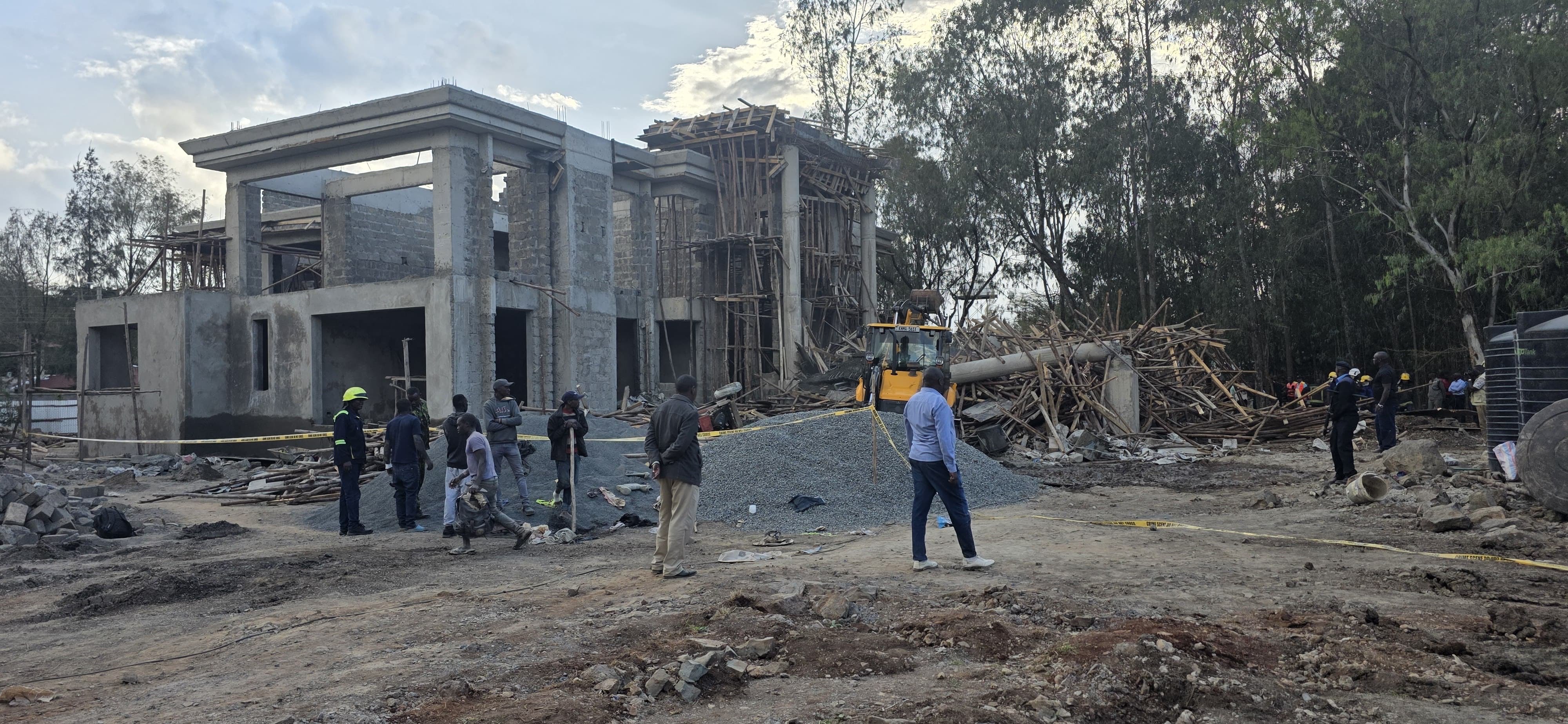 Building under construction collapses on Ngong Road