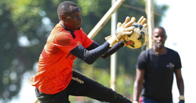 Joseph Ochuka during a training session at Ruaraka grounds while still featuring for Tusker/TUSKER