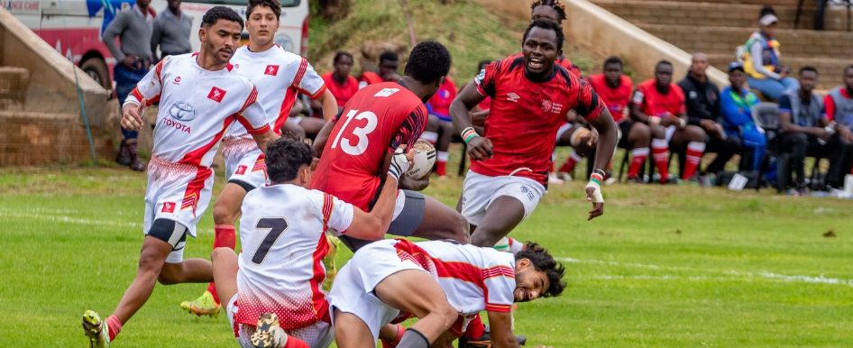Kenya Under-20 players in action against Tunisia during the Barthes Cup last year in Harare/FILE