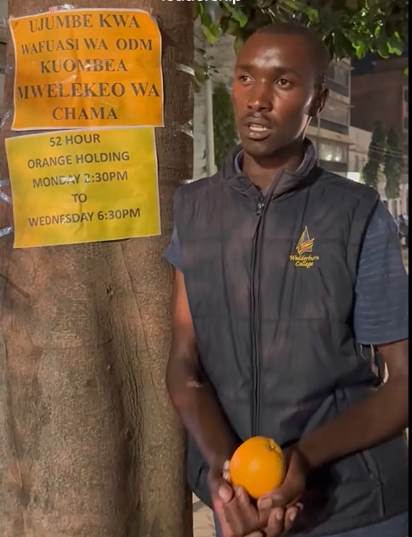 Man holds orange in 52-hour prayer vigil for ODM’s direction