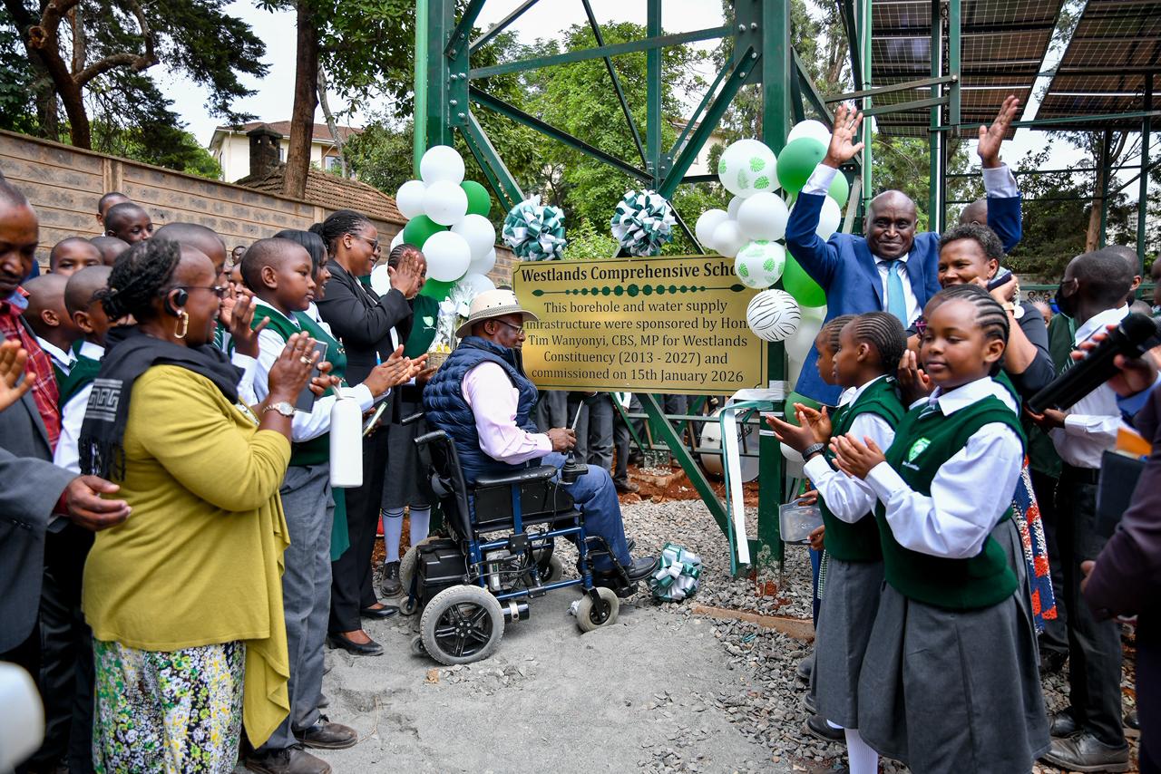 MP Wanyonyi commissions boreholes, ending water shortages in Westlands schools