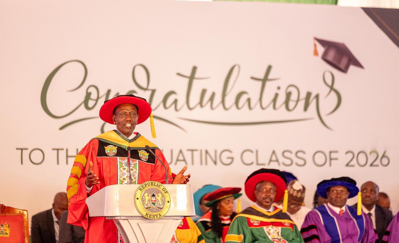 Be incubators of solutions to global problems, Ruto tells graduands