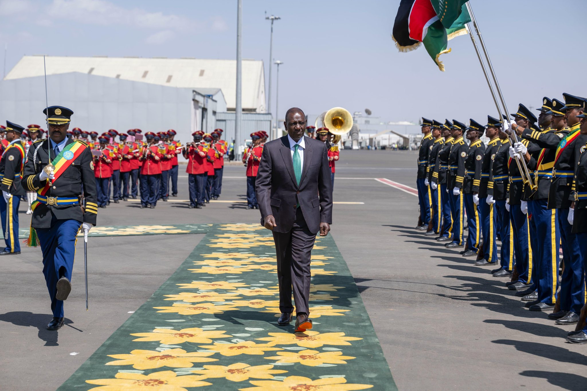 Ruto lands in Addis for AU Summit