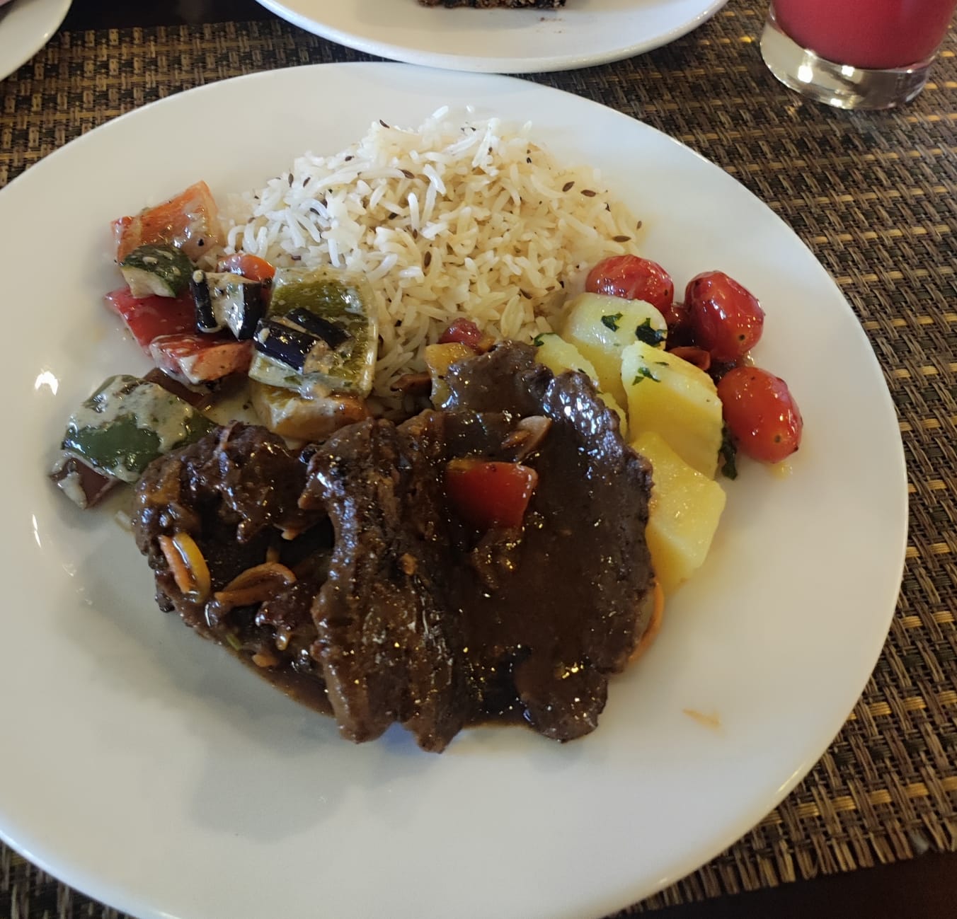 COOKING WITH KARZ: Rice, beef stew, vegetable curry and fresh juice