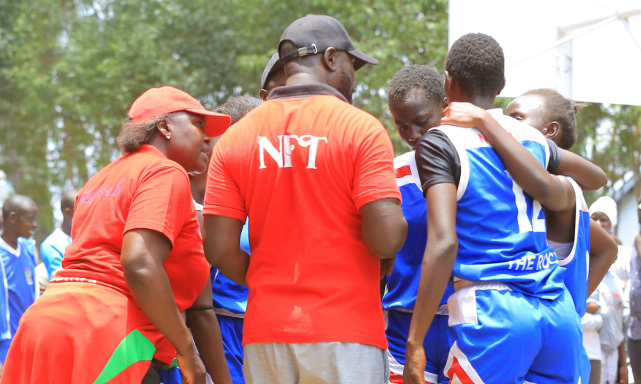 Ng'iya Girls' basketball coach Naftali Ambala gives instructions to his team/ANGWENYI GICHANA