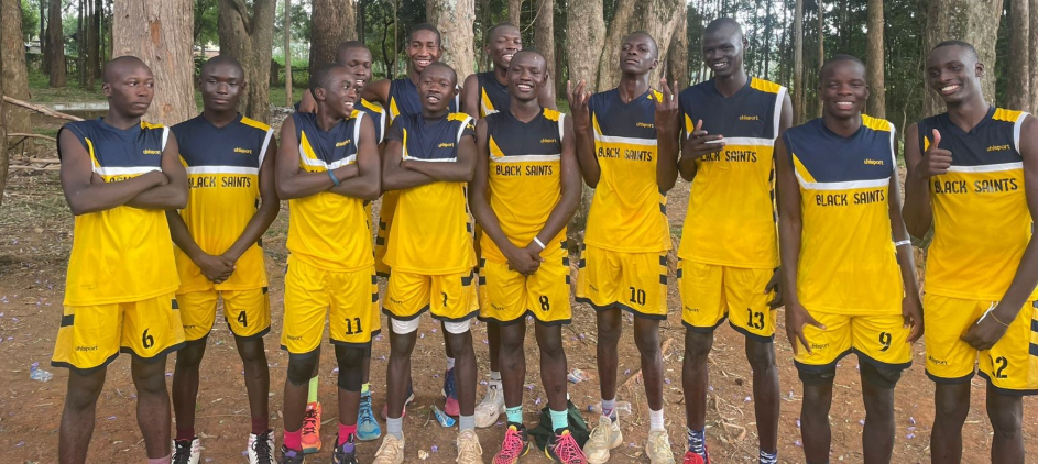 St Mary's School Yala's basketball team poses for a photo during the Sub County Championships/ANGWENYI GICHANA