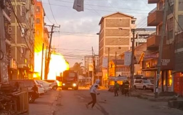 Gas depot explodes in Donholm estate, Nairobi