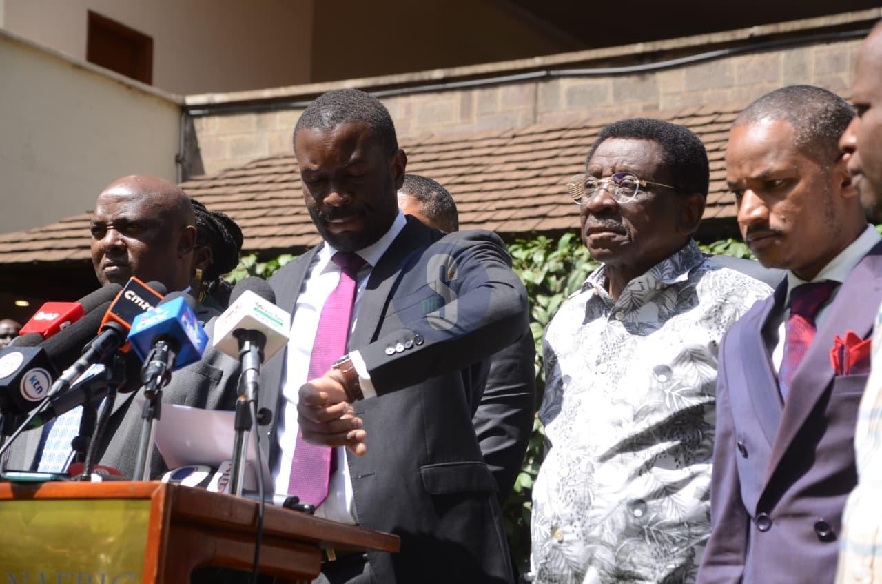 [PHOTOS] Winne Odinga, Orengo among leaders at Sifuna's presser