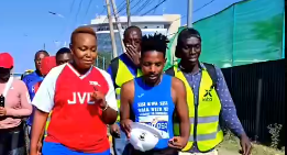 Eric Omondi walks from Nairobi to Mombasa to raise charity funds