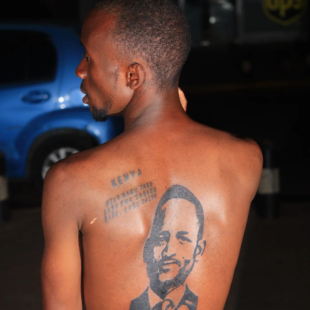 Kenyan Man Spends KSh 25,000 on Babu Owino Tattoo