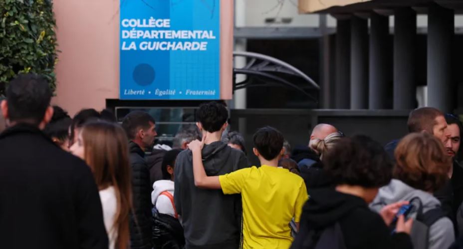 France teacher fighting for life after knife attack by pupil
