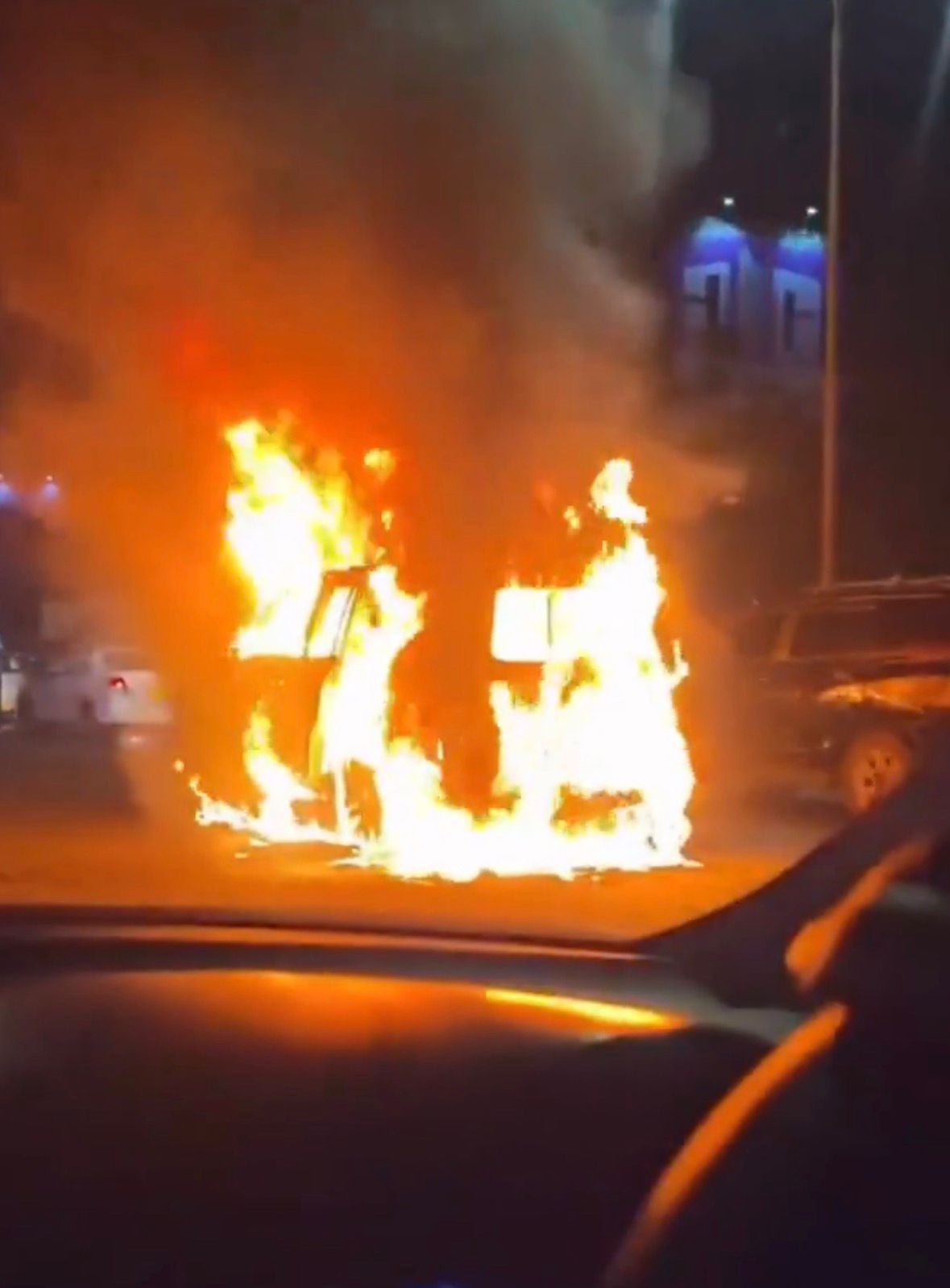 Traffic on Thika Road after Land Cruiser bursts into flames
