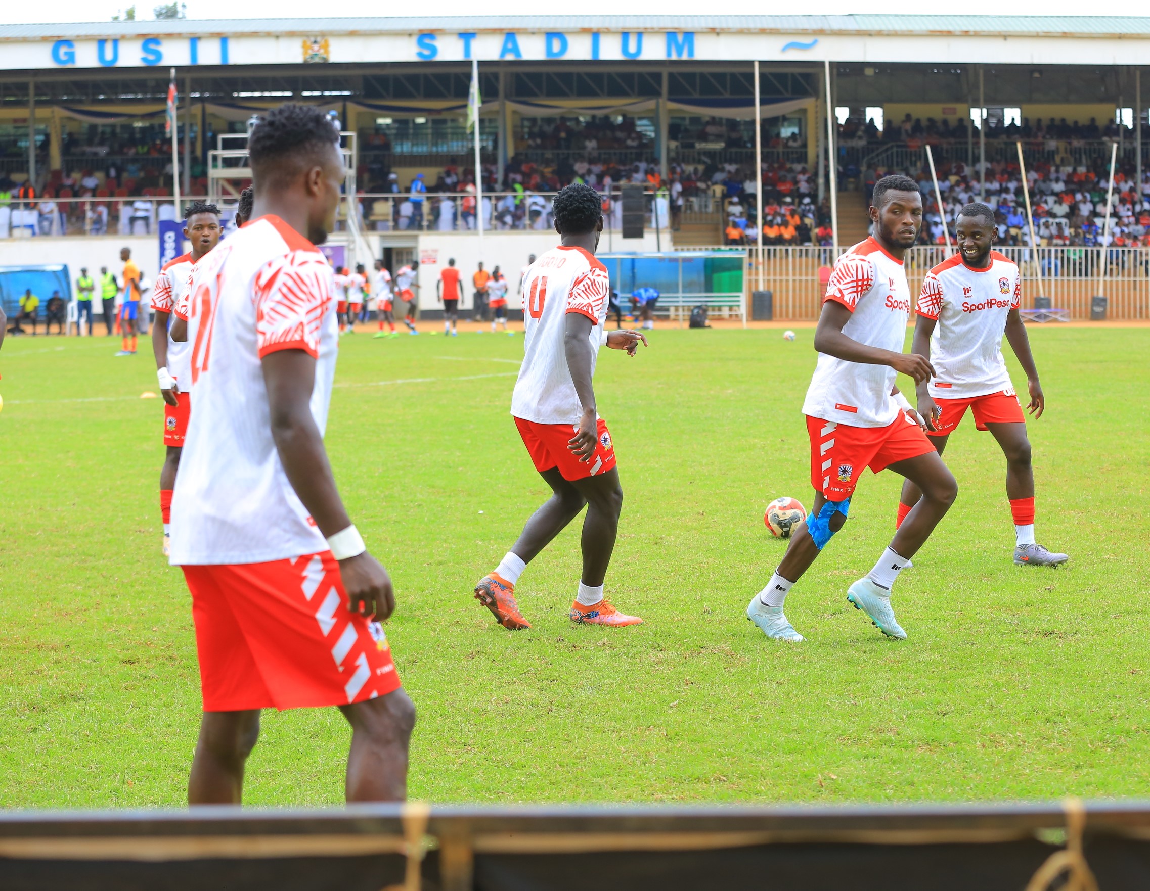 Shabana FC players training at Gusii Stadium